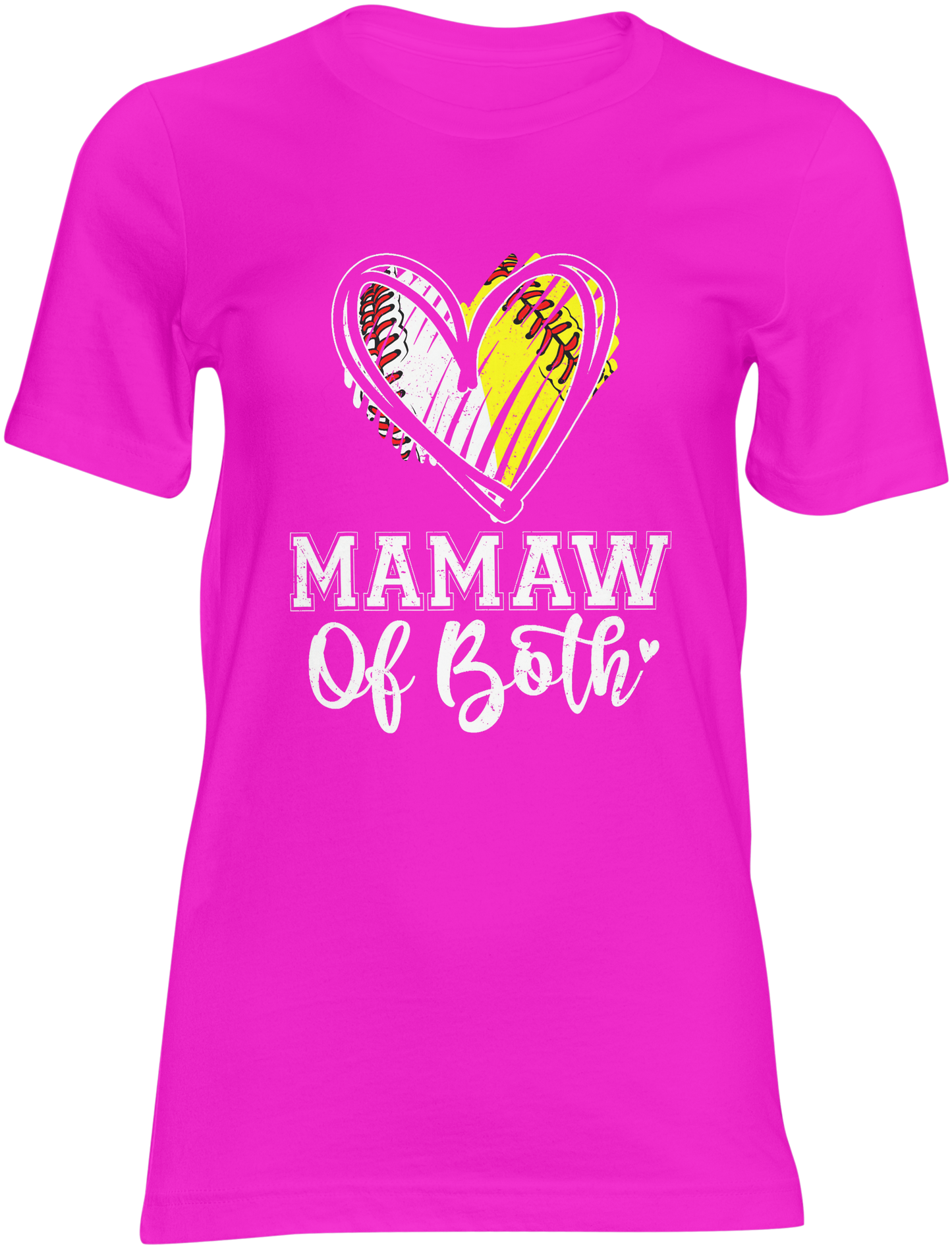 Mamaw Of Both Baseball And Softball Short Sleeve T-Shirt