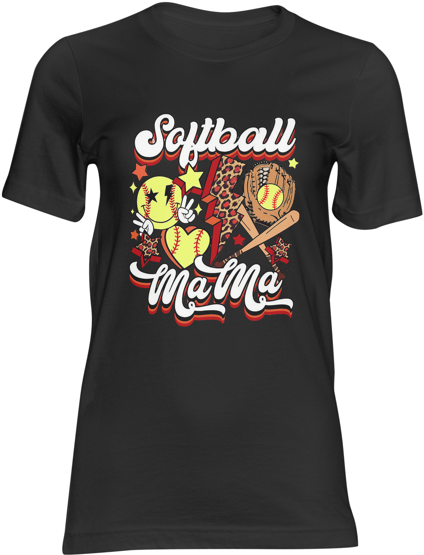 Softball MaMa Short Sleeve T-Shirt