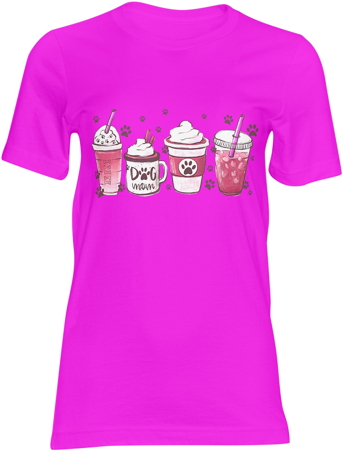 Colorful Dog Mom Short Sleeve T-Shirt