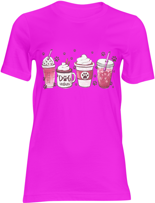 Colorful Dog Mom Short Sleeve T-Shirt