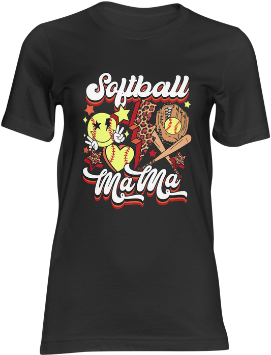 Softball MaMa Short Sleeve T-Shirt