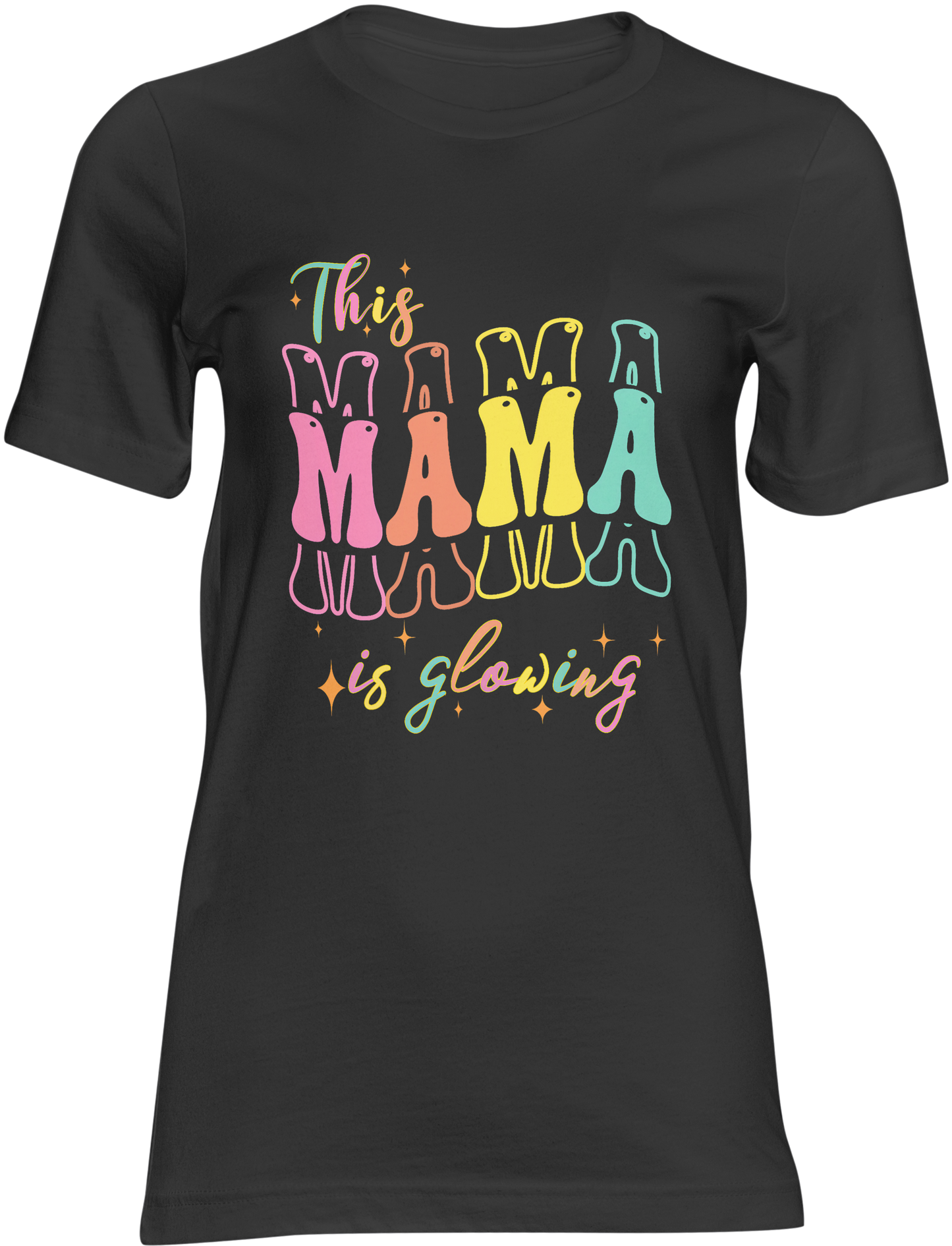 This MAMA Is Glowing Short Sleeve T-Shirt